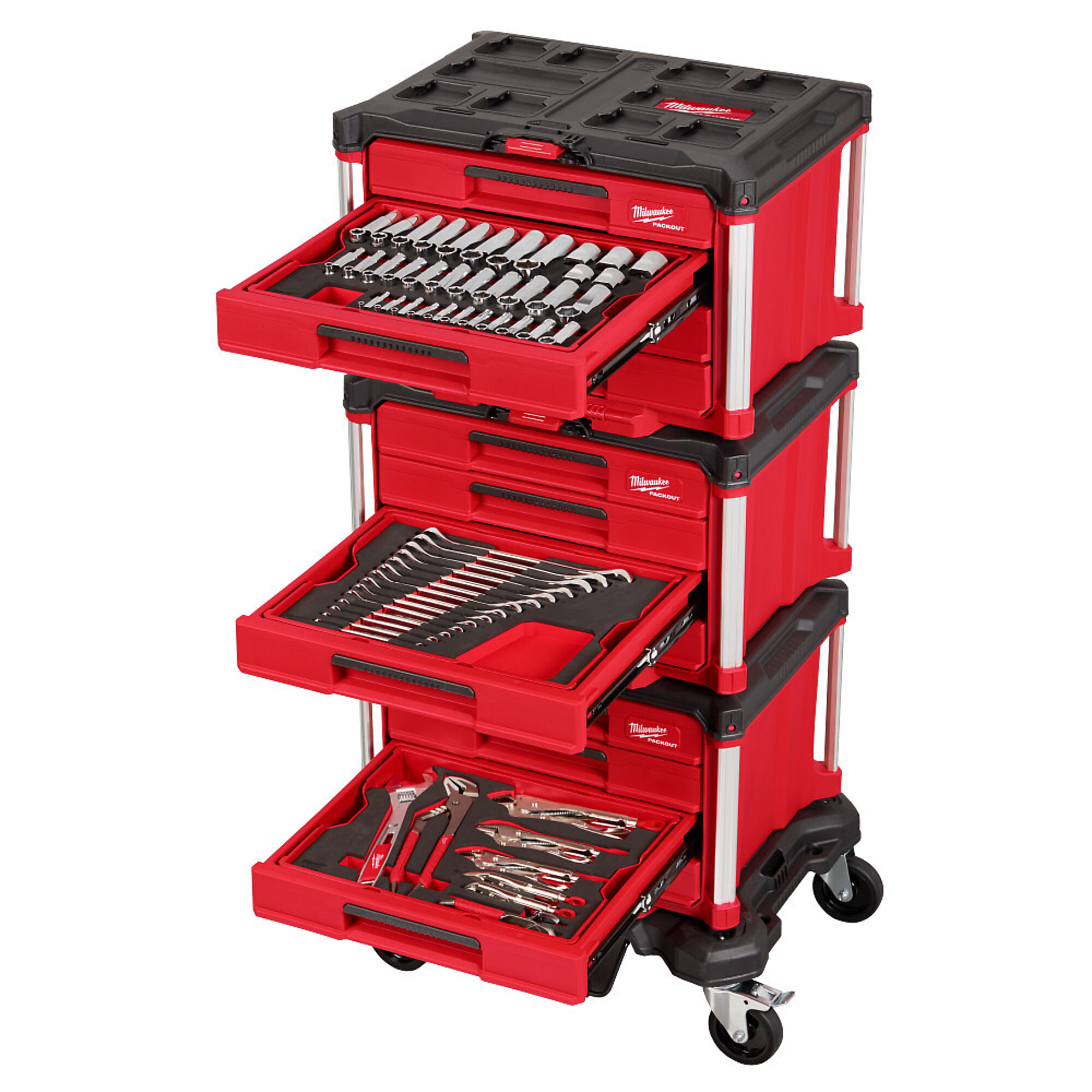 Milwaukee, 366pcMstr Mechanics HandTool Set w/Drawers&Dolly, Model# 48-22-9495)